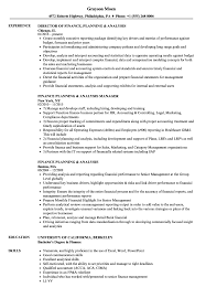 How to write financial planning analyst resume. Finance Planning Analysis Resume Samples Velvet Jobs