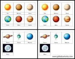 Solar System 3 Part Cards Solar System Solar System For Kids Solar