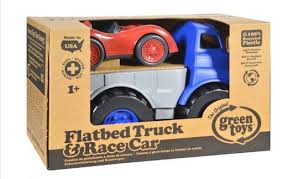 Green Toys Flatbed Truck With Red Racecar Green Toys Race Cars Trucks