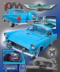 Image result for Peacock Blue 1956 Thunderbird