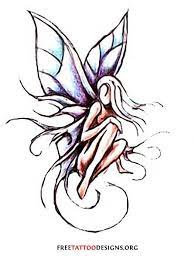 This classic fairy does well balancing simple fine line black outline with flatter black fill in the strawberry and butterfly wings. Fairy Tattoos Cute Evil Small Fairy Tattoo Designs And Ideas Fairy Tattoo Designs Small Fairy Tattoos Fairy Tattoo