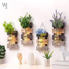 These living rooms will make you want to. Rustic Creative Home Wooden Wall Hydroponic Plant Vase Container Living Room Bedroom Wall Decoration Hanging Bottles Jars Boxes Aliexpress