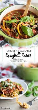 Maybe you would like to learn more about one of these? Chicken Vegetable Spaghetti Sauce Freezer Friendly Meal Series Sunkissed Kitchen