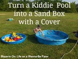 Frugal Fun Tip Make A Sandbox From A Kiddie Pool Diy Sandbox Kiddie Pool Kids Sandbox