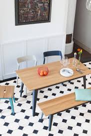 6grad Serie Eichentisch Mit Bank Und Hocker Aus Stahl Und Holz Von Jan Cray Hamburg Metall Esstisch Esstischlaufer Eichentisch