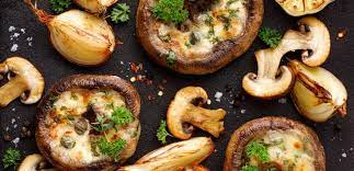 1/4 tasse butter 1 pfund portobello pilze, gewürfelt Gerostete Portobello Pilze Mit Kasefullung Rezept