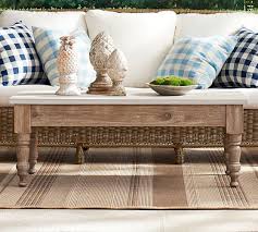 They are all made by hand, not from molds. Calistoga Coffee Table Pottery Barn