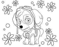 Free printable skye coloring page for kids to download, paw patrol coloring pages. Skye And The Flowers Razukraski Com