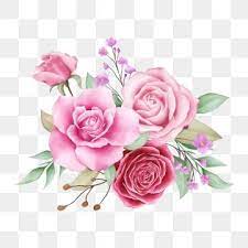 Beautiful Watercolor Flowers Arrangement Of Rose Flowers Roses Clipart Wedding Invite Png And Vector With Transparent Background For Free Download Watercolor Flowers Flower Illustration Free Watercolor Flowers
