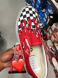 Black And White Checkered Vans With Red Flames Checkered Vans With Red Drip Vans Shoes Shoes Vans