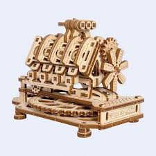 V8 Engine Wooden City Wooden Mechanical Models Mechanical Model Engineering 3d Puzzle Model