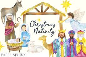 More than 900 different nativity sets in wood, terracotta or metal! Christmas Nativity Clipart Pre Designed Photoshop Graphics Creative Market