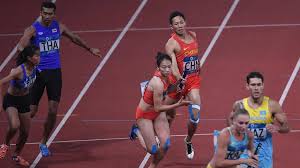 They all run 400m depending on where they get the handoff. Inaugural 4x400m Mixed Relay Chaotic But Fun At Asian Games Cgtn