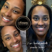 This is my client's two-year-old ombre powder eyebrow, showcasing the  lasting result and effectiveness of this technique. It is clear evidence  that powder is unmatched in terms of low maintenance, long-lasting  retention,