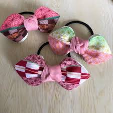 鬼滅の刃風 ねずこ リボンヘアゴムセット フリマアプリ ラクマ ハンドメイド アクセサリー 収納 アイデア