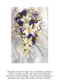 Tiger lily was originally founded in 1996 and has continued to grow and improve ever since. Home Garden Bridesmaids Wedding Bouquet Ivory Purple Roses Purple Tiger Lillies Wedding Flowers Petals Garlands