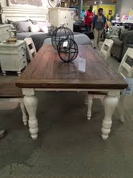 Farmhouse Table Two Toned Farmhouse Dining Table Dining Furniture Farmhouse Dining