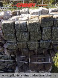 Granit Pflastersteine In Gabionen Garten Und Landschaftsbau Natursteine Diverse Varianten Von Pflastersteinen Steine Fur Gabionen Gabionen Gabionenzaun