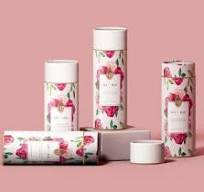 Round Paper Tube Clothing Packaging Customized Telescoping Cosmetic Lipstic  Paper Tube with Rolled Edge Bio-Friendly Cylinder Canister