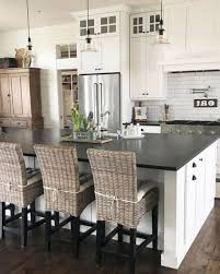 Sometimes it changes the design when you use the black countertop in only one place. 41 Comfy White Kitchen Dark Floors Ideas White Kitchen Dark Floors Kitchen Cabinets Decor Kitchen Tiles Design
