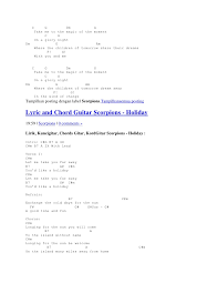 Lyric And Chord Guitar Scorpions