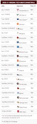 Notre dame basketball schedule 2018 for men's basketball. Virginia Tech Releases Acc Men S Basketball Schedule Techsideline Com