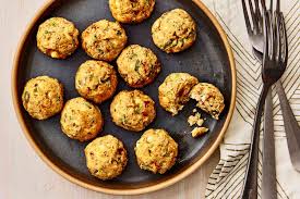 Baked Salmon Balls with Sun-Dried Tomatoes & Dill