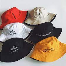 Taak Embroidered Reversible Bucket Hat Yesstyle