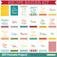 Recipe Binder Kit Diy Printable Project By Project Goble Recipe Binder Kit Recipe Book Diy Diy Recipe Binder