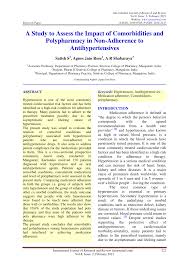 PDF) A Study to Assess the Impact of Comorbidities and Polypharmacy in  Non-Adherence to Antihypertensives