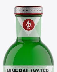 Download Green Glass Mineral Water Bottle With Paper Label Mockup In Bottle Mockups On Yellow Images Object Mockups PSD Mockup Templates