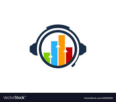 Chart Podcast Logo Icon Design
