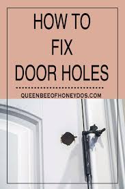 How To Repair Hollow Core Door Holes Diy Interior Doors Mobile Home Repair Home Improvement Projects