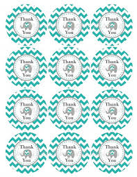 Below, we have 300 thank you tags that you can print for free! Aqua Grey Elephant Printable Thank Bumpandbeyonddesigns