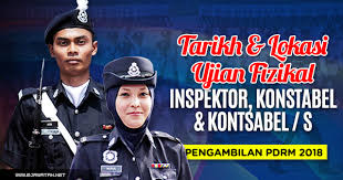 Eksesais ujian pemeriksaan fizikal jawatan konstabel polis gred ya1 (lelaki). Ujian Fizikal Eksesais Pengambilan Jawatan Pdrm Inspektor Konstabel Lelaki Wanita 2018 Jawatan Kosong 2020