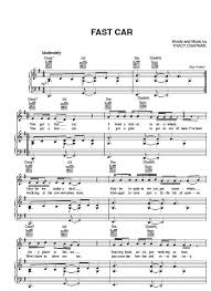 Fast Car Sheet Music Tracy Chapman Sheet Music Tracy Chapman Pop Sheet Music