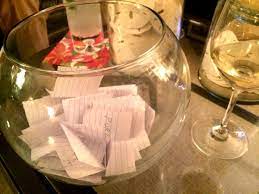 The Fishbowl Game My Favorite Things Fun Wedding Games Wedding Games Funny Wedding Games