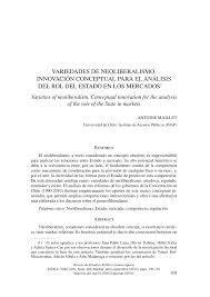 Neoliberalismo ✓ te explicamos qué es el neoliberalismo y cuáles son sus características principales. Pdf Variedades De Neoliberalismo Innovacion Conceptual Para El Analisis Del Rol Del Estado En Los Mercados