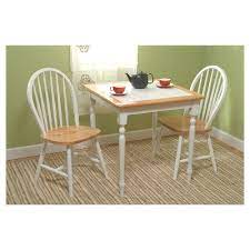 3pc Chester Tile Top Dining Set White Natural Buylateral 3 Piece Dining Set Dining Room Sets Country Cottage Kitchen