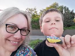 The rock was happy to see us yesterday.