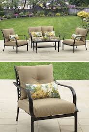 Better Homes And Gardens Wellington Hills 4 Piece Conversation Set Patio Furniture Cushions Modern Patio Furniture Modern Outdoor Patio