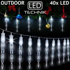 40 Led Lichterkette Mit 10 Eiszapfen 620m Kaltweiß Für Innen Außen Weihnachtsbeleuchtung Weihnachtsdekoration Weihnachtsbaum Fenster