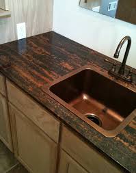 Black And Copper Kitchen Sink Epoxy Countertops Counter Top Epoxy Copper Countertops Countertops Black And Copper Kitchen