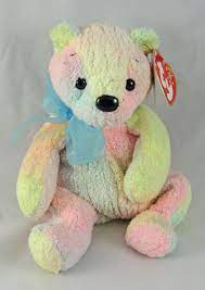 Retired Ty Beanie Babies Mellow The Bear December 7th 2000 Baby Pastel Rainbow For Sale Online Ebay Beanie Baby Bears Baby Beanie Original Beanie Babies