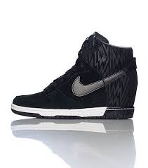 Black And Gold Nike Shoes High Tops Dunk Sky Hi Print Sneaker Black Nike High Top Wedge Sneakers Sneakers Fashion Black Nikes