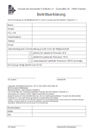 Geschäftsbrief formal perfekt & effizient erstellen. Mitgliedsantrag Mit Sepa Lastschriftmandat Der Bornstedter Friedhof