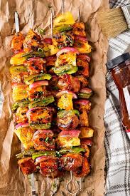 How long should chicken kabobs cook on the grill. Grilled Bbq Chicken Kabobs Perfect For Summer The Chunky Chef