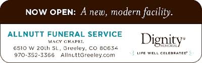 Obituary For Dee Allnutt Greeley Tribune
