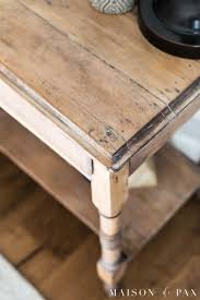 How To Get A Raw Wood Look Maison De Pax Raw Wood Furniture How To Antique Wood Natural Wood Furniture