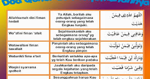 Tak lupa juga kita akan membahas berbagai wirid terjemahan hingga hukum doa qunut. Terjemahan Doa Qunut Dalam Bahasa Melayu Bacaan Doa Qunut Bahasa Arab Latin Dan Terjemahannya